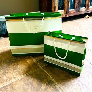 Kate Spade Bold Green and White Bags